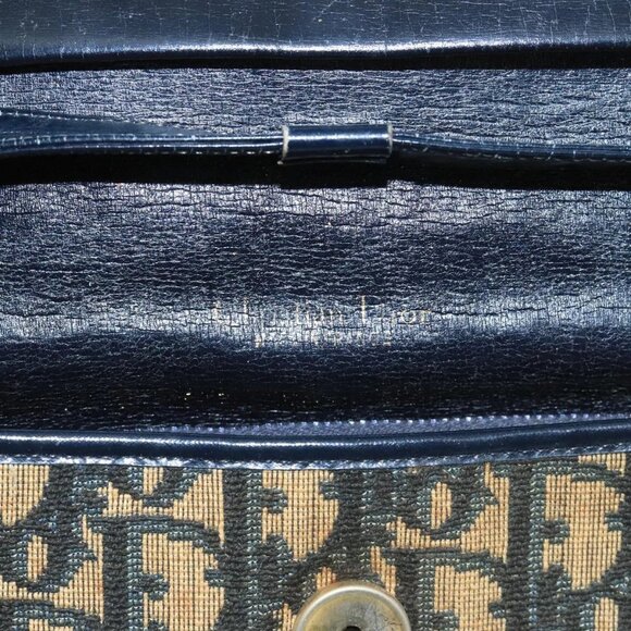 Christian Dior Trotter Canvas Shoulder Bag Navy Auth 104185 - Picture 12 of 16